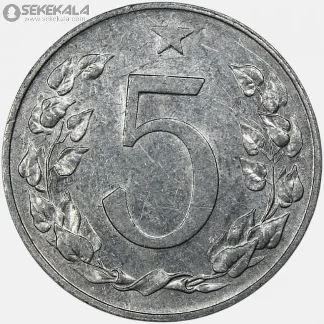 سکه 5 هلر چکسلواکی 1954 — تصویر ۲