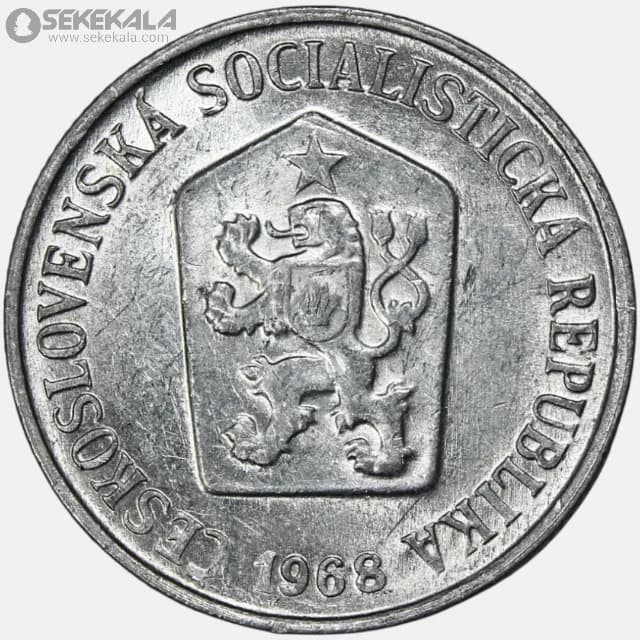 سکه 10 هلر چکسلواکی 1968 (+AU) — تصویر ۲