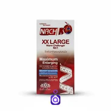 کاندوم تاخیری اناری گرم سایز بزرگ‫ NACH XX LARGE