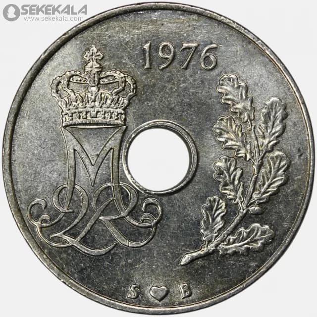 سکه 25 اوره دانمارک 1973-1976(ملکه مارگرت دوم)(AU)