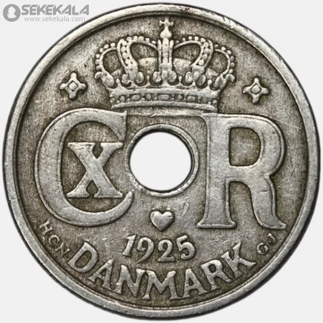 سکه 10 اوره دانمارک 1925 (کریستین دهم)
