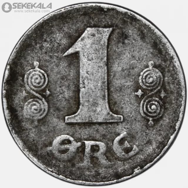 سکه 1 اوره دانمارک 1918 (کریستین دهم)