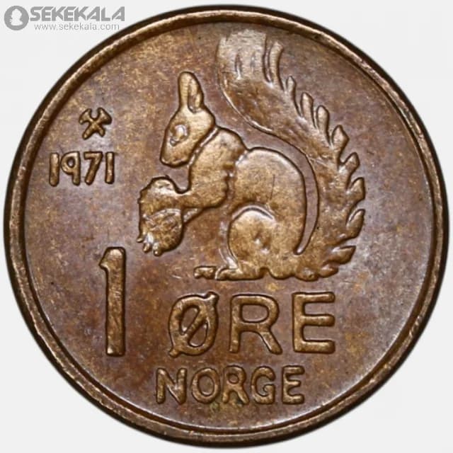 سکه 1 اوره نروژ 1960-1970 (اولاف پنجم)