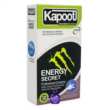 کاندوم مشکی کاپوت مدل ENERGY SECRET بسته 12 عددی