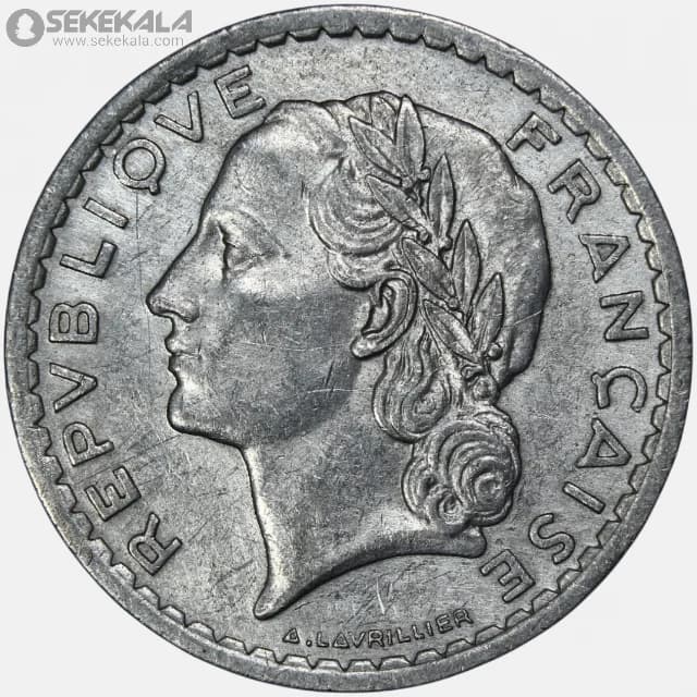 سکه 5 فرانک فرانسه 1949 (جمهوری چهارم)