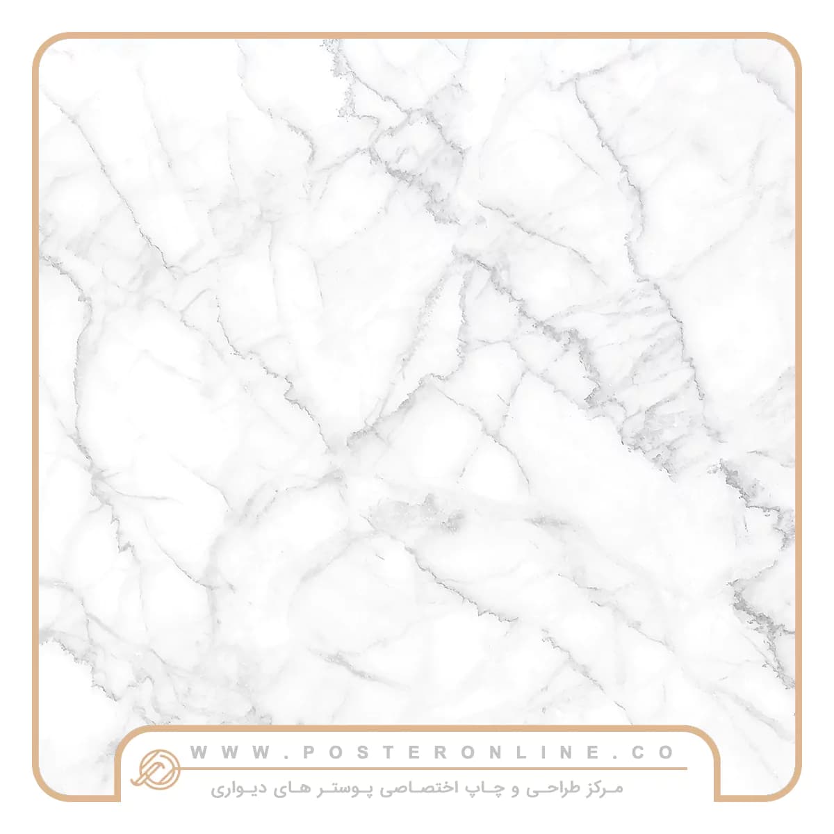 پوستر دیواری طرح سنگ مرمر با خطوط نقره ای کد mt-83293 — تصویر ۲