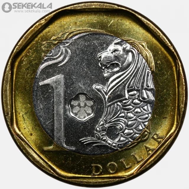 سکه 1 دلار دوفلزی سنگاپور 2013 (UNC)