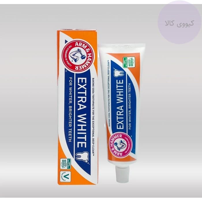 خمیر دندان سفید کننده قوی آرم اند هامر Arm & Hammer مدل Extra White — تصویر ۳