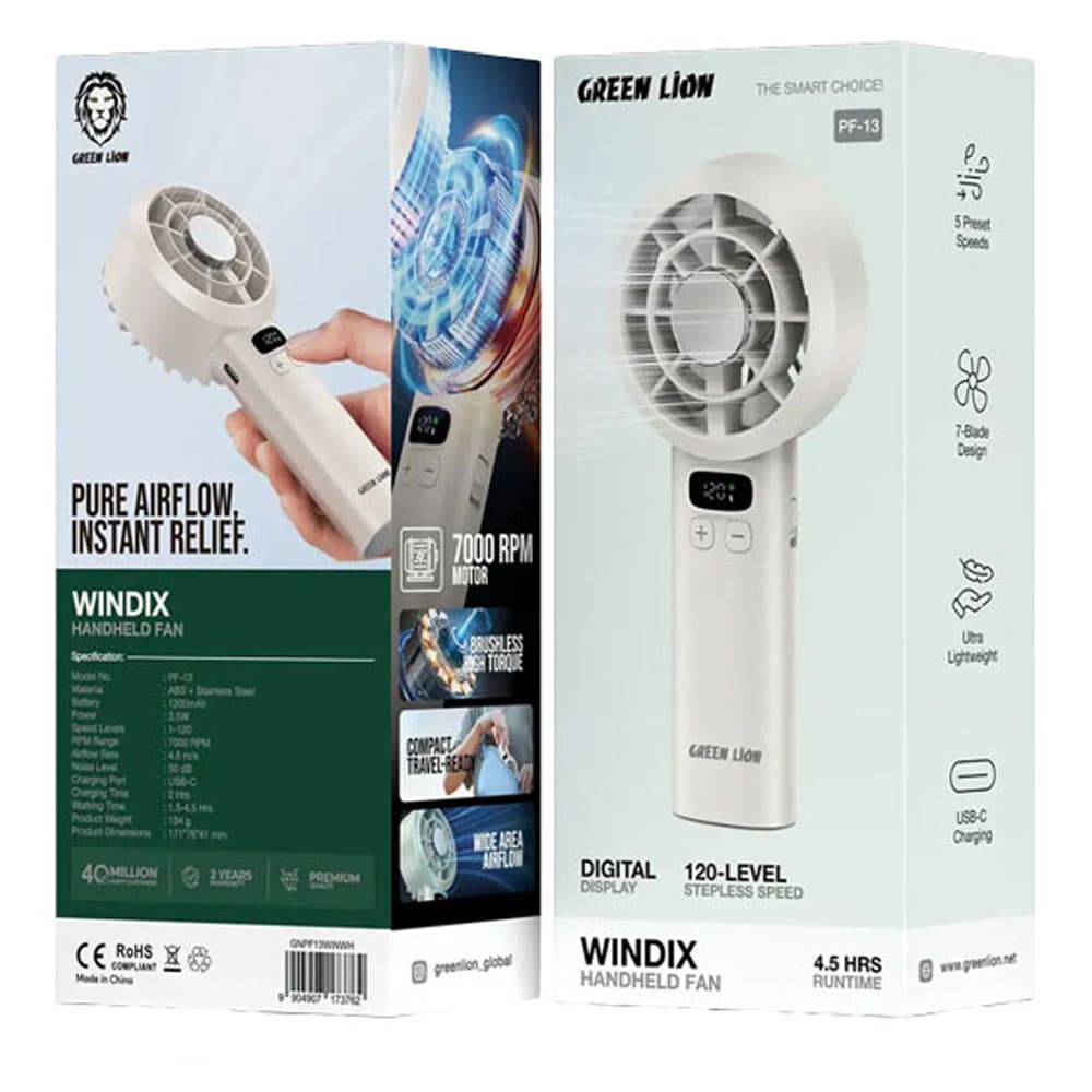 پنکه خنک کننده دستی گرین لاین مدل میجیا Green Lion Windix Handheld fan — تصویر ۲