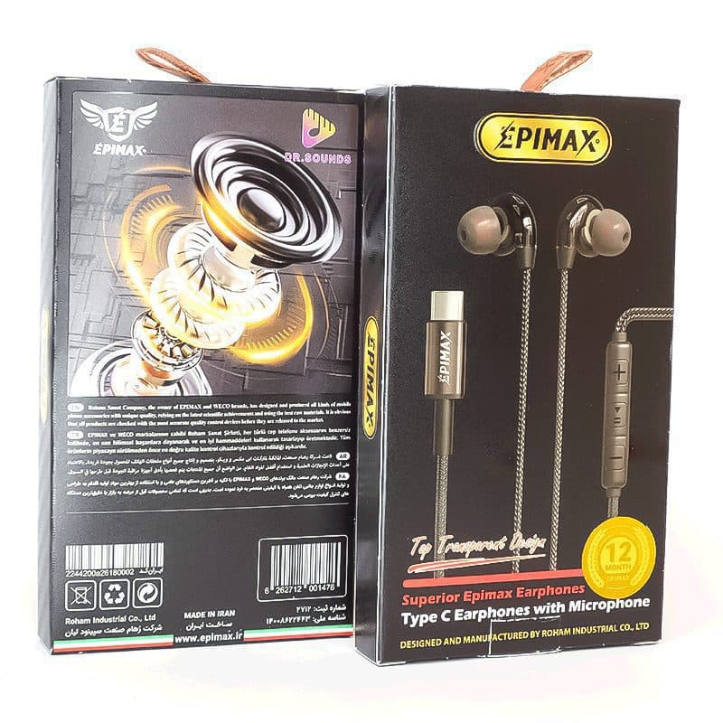 هندزفری تایپ سی اپیمکس Epimax EH-147 Hi-Res Audio — تصویر ۲