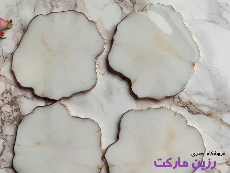 زیر لیوانی طرح سنگ مرمر (6عددی) T229 — تصویر ۲