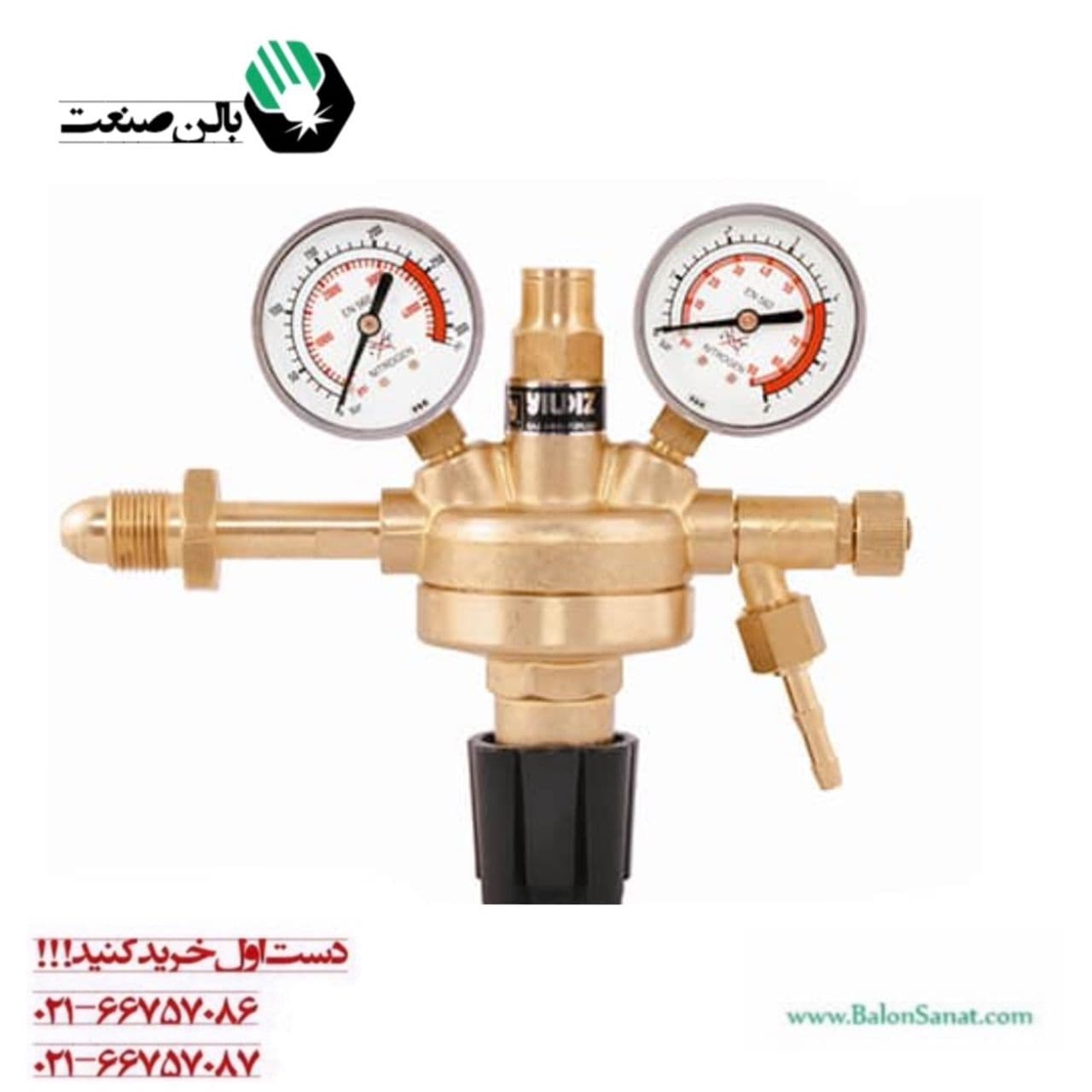 مانومتر نیتروژن سری قدرتمند ایلدیز کد 5130 HEAVYREG — تصویر ۳