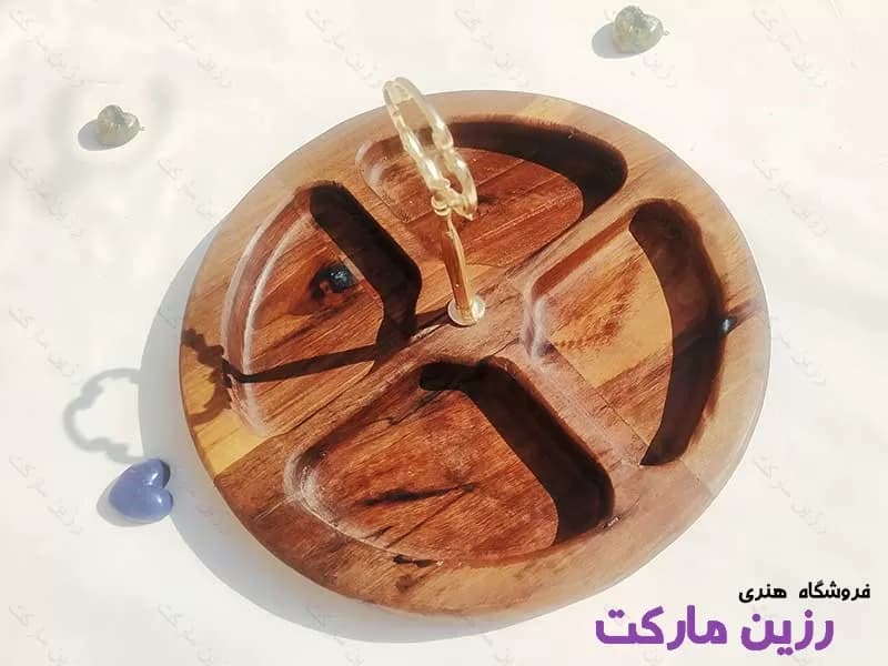 آجیل خوری دایره با پایه برنجی کد W712 — تصویر ۵