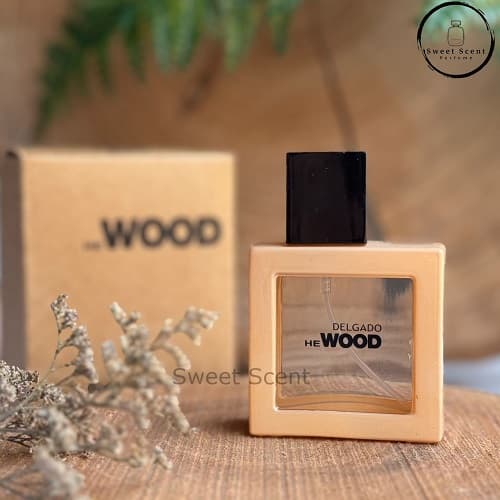 عطر ادکلن مینی هی وود مردانه( وود قهوه ای) دلگادو | He Wood Delgado حجم 25 میل
