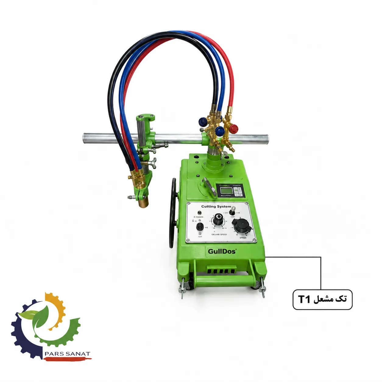 دستگاه برش ریلی تک مشعل هوا گاز ایران ترانس مدل GAS CUT T1