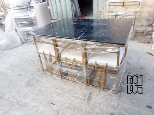 میز غذاخوری 6 نفره مستطیل مدل آبشاری کد 15 مبلمان اورلین مدل 959620