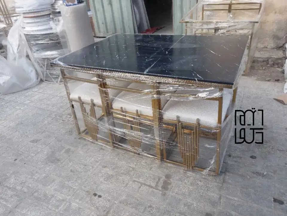 میز غذاخوری 6 نفره مستطیل مدل آبشاری کد 15 مبلمان اورلین مدل 959620 — تصویر ۲