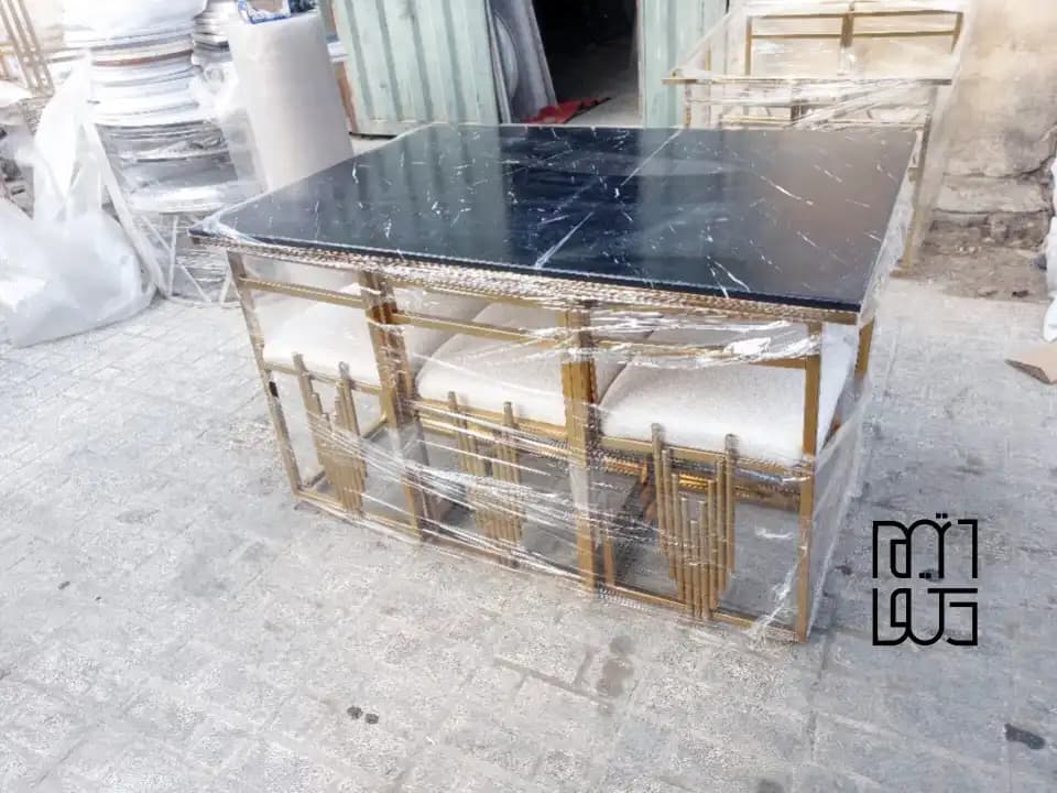میز غذاخوری 6 نفره مستطیل مدل آبشاری کد 15 مبلمان اورلین مدل 959620 — تصویر ۳