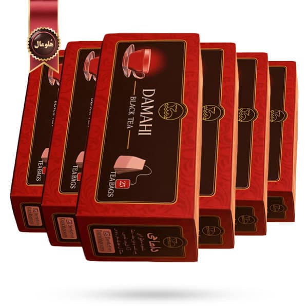 6 بسته چای داماهی Damahi مدل چای سیاه Black tea پک 25 تایی (اورجینال)
