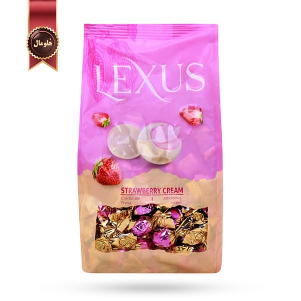 شکلات توپی اِی‌اِن‌اِل لکسوس ANL Lexus مدل مغز کرم توت‌ فرنگی Strawberry Cream وزن 200 گرم (اورجینال)