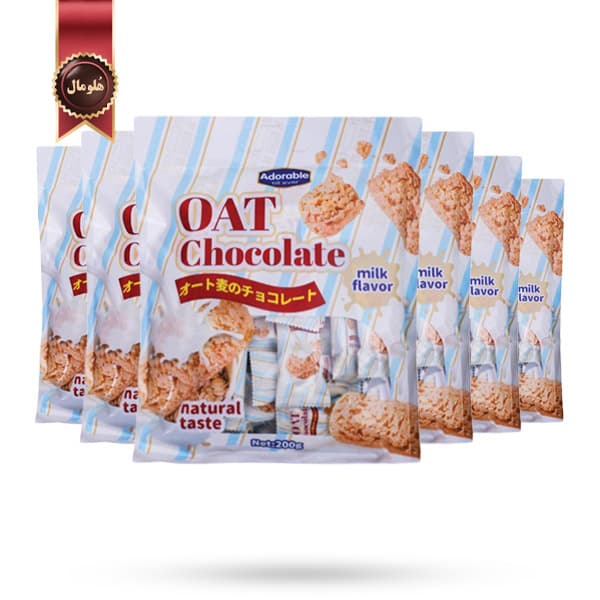 6 بسته شکلات غلات اوت چاکلت شیری Oat Chocolate Milk مدل ادوربل Adorable وزن 200 گرم (اورجینال)