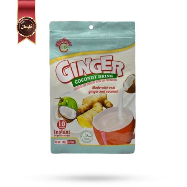 پودر نوشیدنی فوری چون گانگ ChunGuang مدل زنجبیل و نارگیل Ginger coconut drink پک 10 عددی (اورجینال)