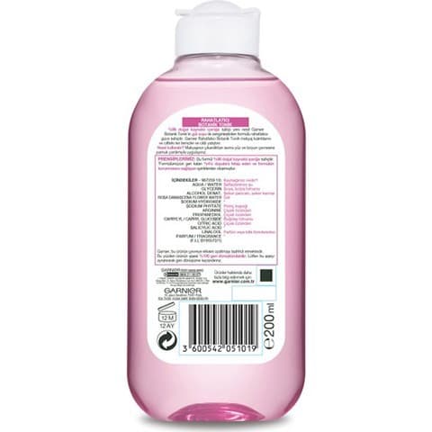 تونر پوست خشک و حساس گل رز گارنیر Garnier Toner for Sensitive and dry Skin — تصویر ۲