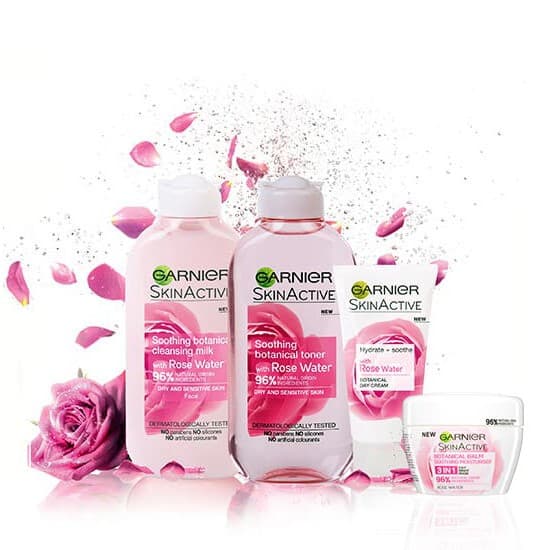 تونر پوست خشک و حساس گل رز گارنیر Garnier Toner for Sensitive and dry Skin — تصویر ۶