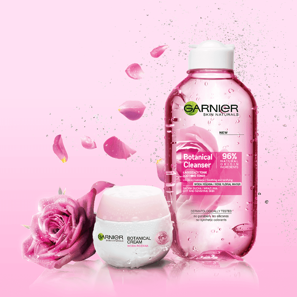 تونر پوست خشک و حساس گل رز گارنیر Garnier Toner for Sensitive and dry Skin — تصویر ۳