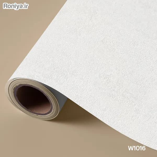 کاغذ دیواری ساده سفید مایل به طوسی W1016