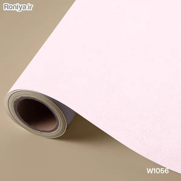 کاغذ دیواری ساده سفید مایل به صورتی W1056