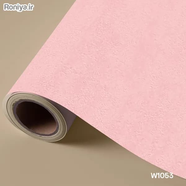 کاغذ دیواری ساده صورتی باربی روشن W1053