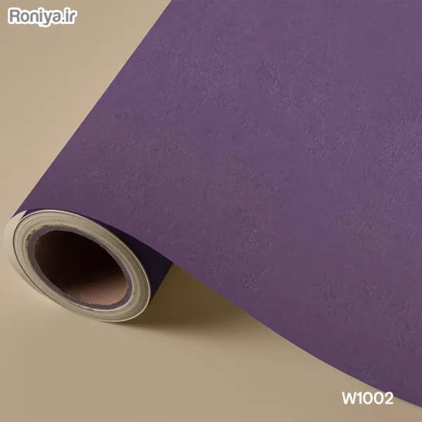کاغذ دیواری ساده بنفش سیر W1002