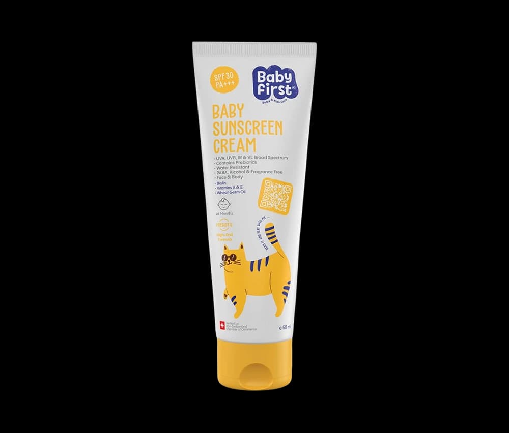 کرم ضد آفتاب کودک بیبی فرست با SPF30 حجم 50 میلی لیتر