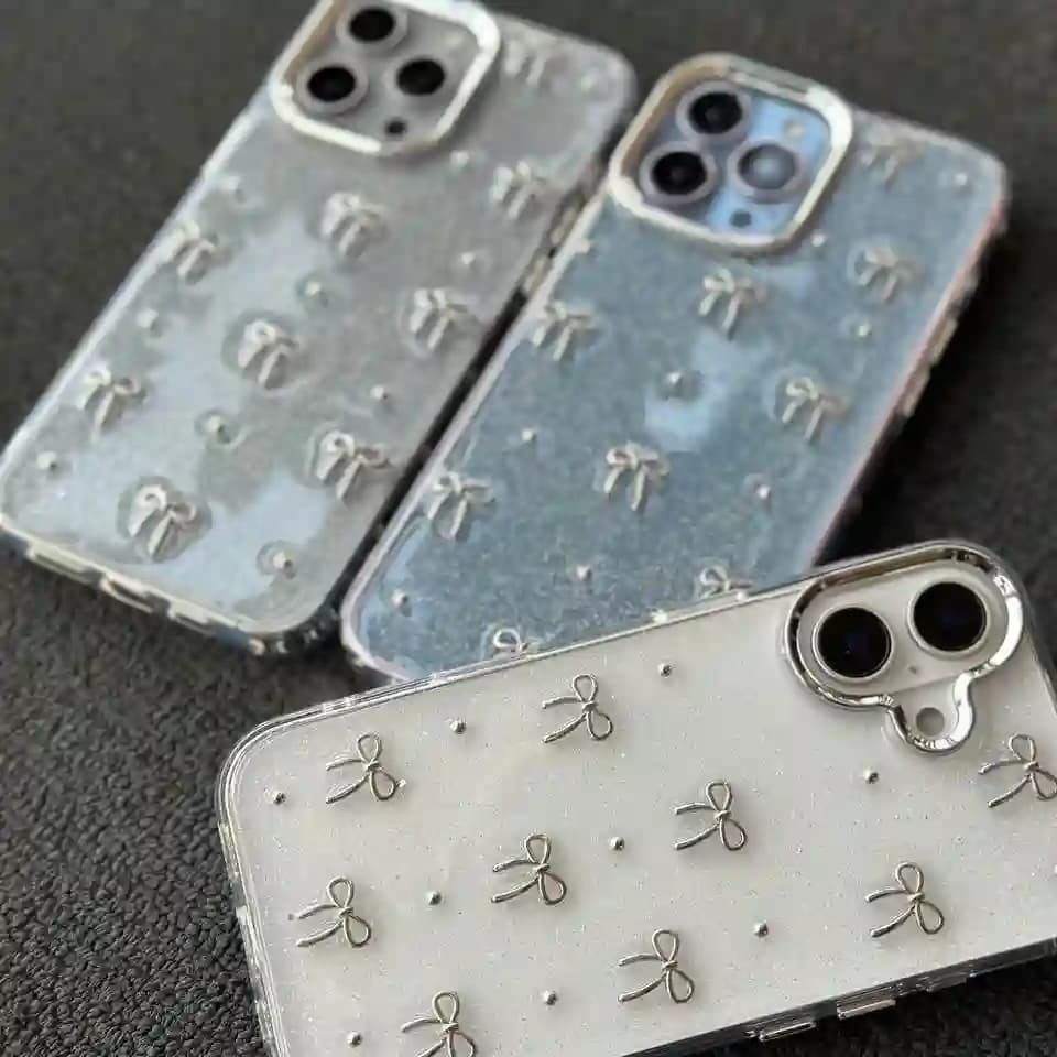 قاب پاپیون شاین دار مدل Shiny bow tie برای IPHONE 17 — تصویر ۲
