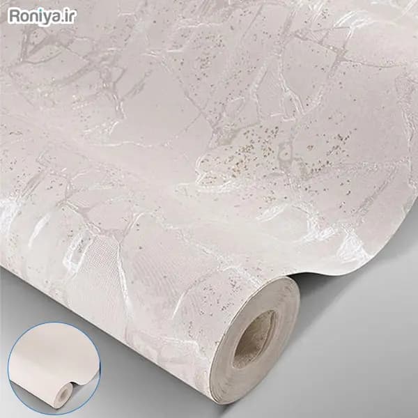 ست کاغذ دیواری کرم روشن رگه دار اکلیلی طلایی کد 00141 + طرح ساده