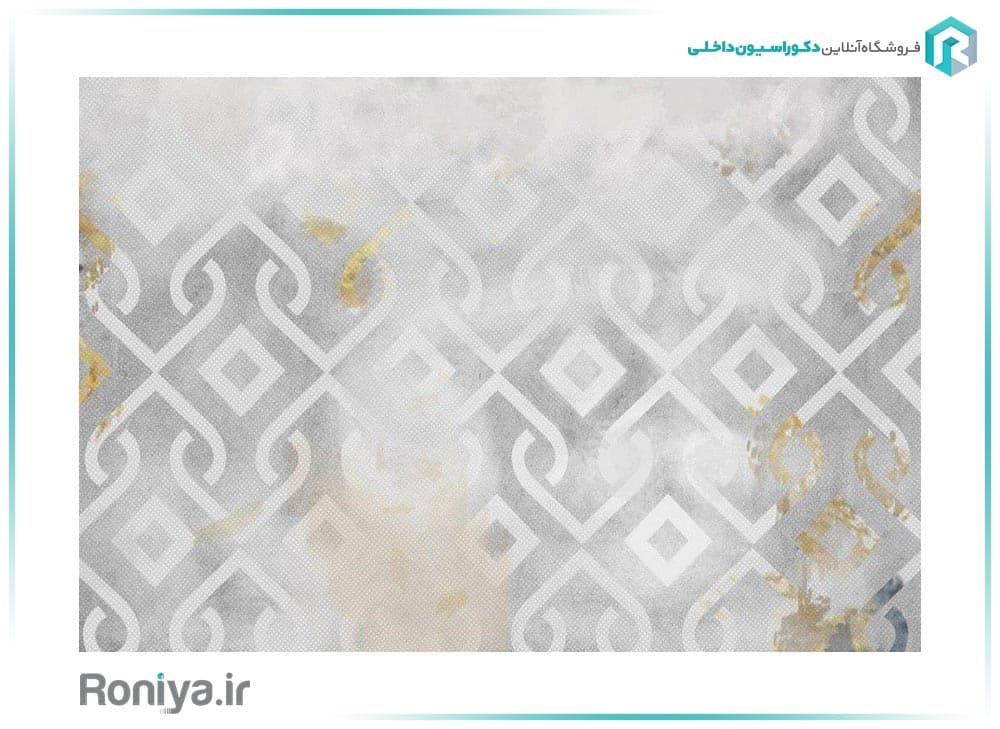 پوستر دیواری مدرن طوسی کرم LX-96