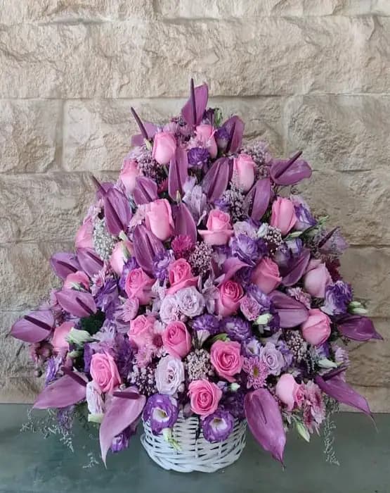 باکس گل بنفش طرح گلرخ