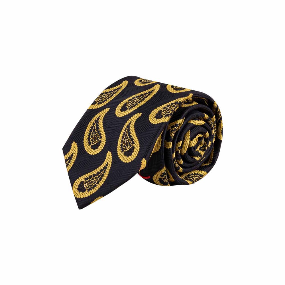 كراوات ابريشمي طرح بوته TI181 مشكي