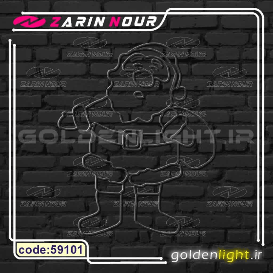 تابلو نئون طرح بابانوئل (کد 59101) + فایل کورل — تصویر ۳