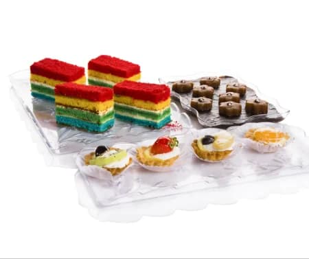 سینی پلاستیکی کریستالی مستطیل بزرگ — تصویر ۲