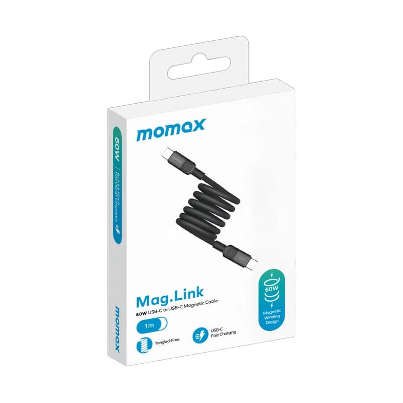 کابل مگنتیک ۱۰۰ وات مومکس | Momax 100W Magnetic USB-C to USB-C Cable 1m DC35 — تصویر ۴