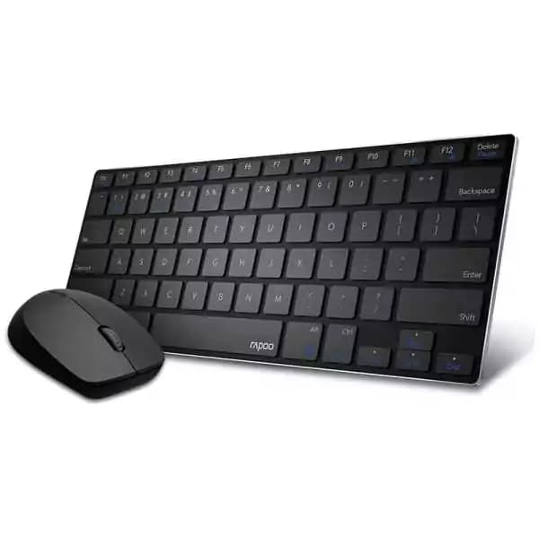 موس و کیبورد بی سیم Rapoo 9000G Multi Mode White