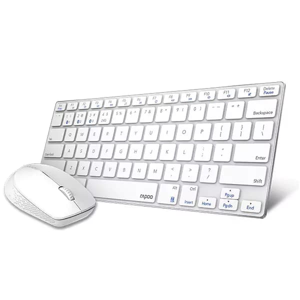 موس و کیبورد بی سیم Rapoo 9000G Multi Mode White — تصویر ۳