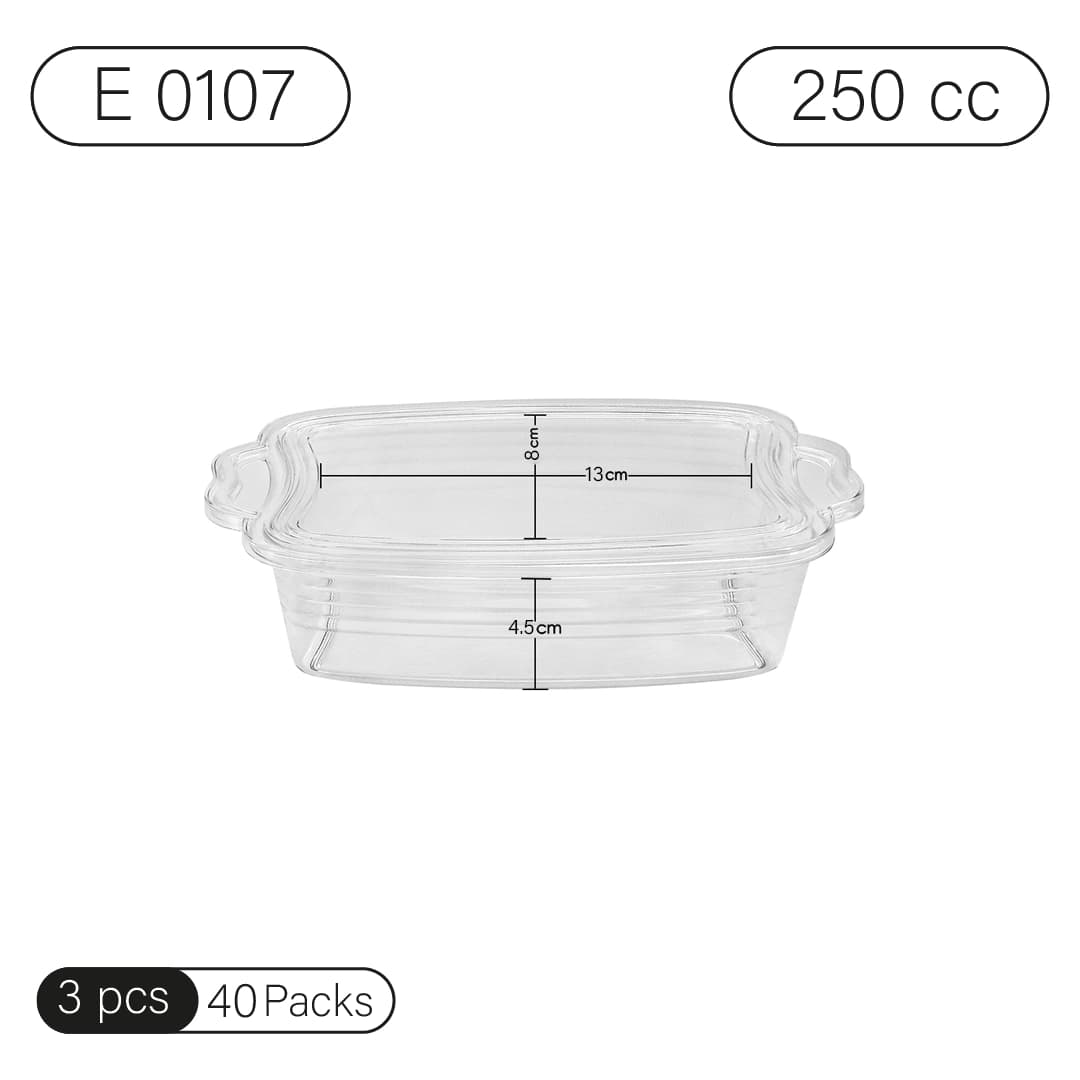 ظرف یکبار مصرف الگانس 250 سی سی درب دار — تصویر ۲