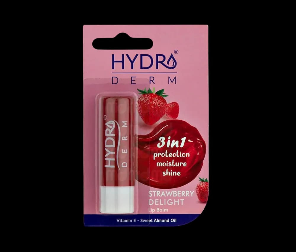 بالم لب مرطوب کننده هیدرودرم مدل Strawberry Delight با طعم توت فرنگی