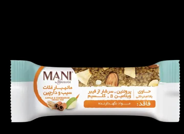 مانی بار غلات سیب و دارچین مانی