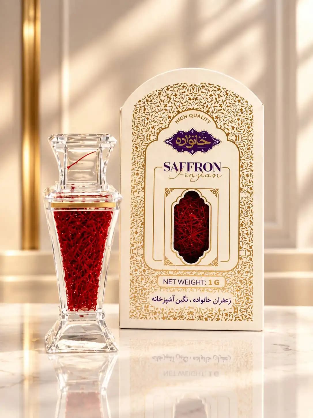 زعفران یک گرم سوپر نگین لاکچری اصل قاینات