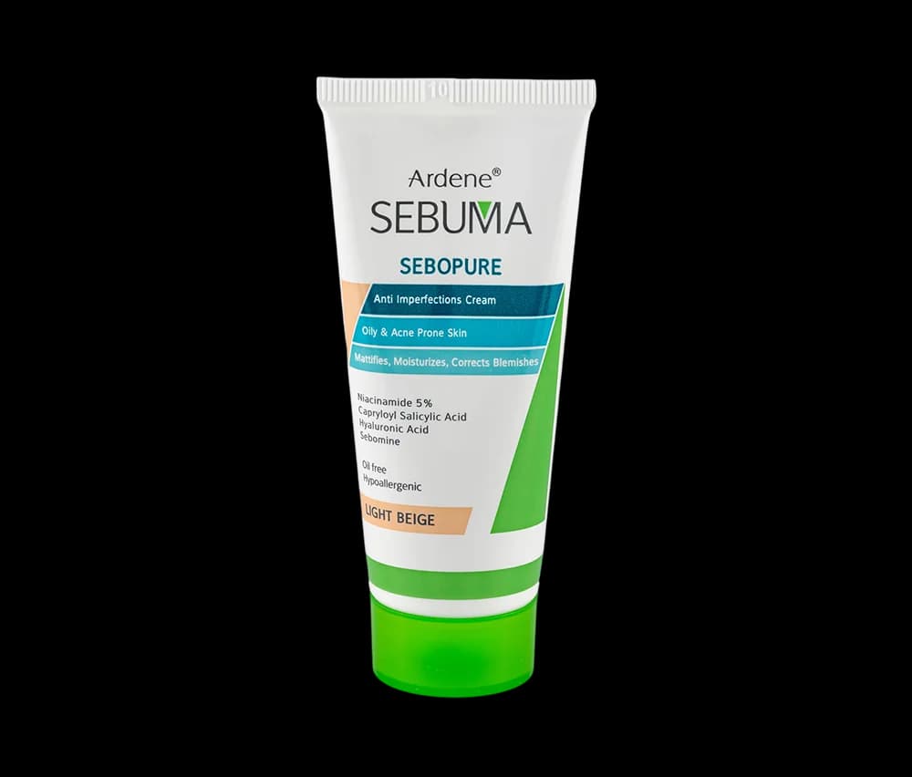کرم یکنواخت کننده رنگی آردن سبوما Sebopure مناسب پوست چرب و جوش‌دار حجم 30 میلی لیتر