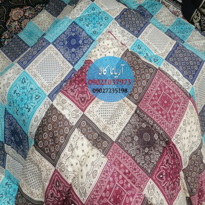 لحاف کرسی آریانا کالا طرح چهل تیکه قرمز سایز 400در400 سانتی متر — تصویر ۴
